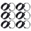 Yoga Mat Tie Strap Black 12 PCS 4