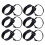 Yoga Mat Tie Strap Black 12 PCS 5