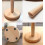 Wooden Paper Towel Holder Solid Beechwood Freestanding 1 2