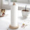 Wooden Paper Towel Holder Solid Beechwood Freestanding 1 6