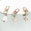 Christmas Keychain Set White Tree Deer Snowflake 3pcs 6