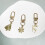 Christmas Keychain Set White Tree Deer Snowflake 3pcs 8