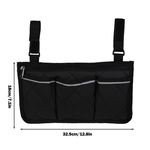 Wheelchair Side Bag Lightweight with Pouches for Mobility 2