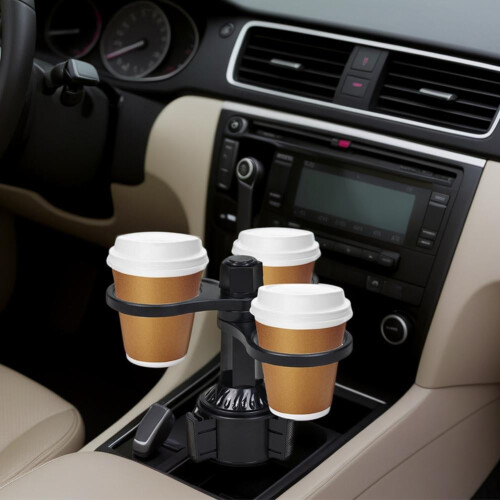 Car Cup Holder Expander Adjustable 360 Rotation 3-in-1 1