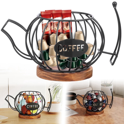 Coffee Pod Holder Wooden Base 12-Pack