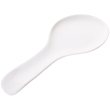 White Ceramic Spoon Cradle for Kitchen Table Decor