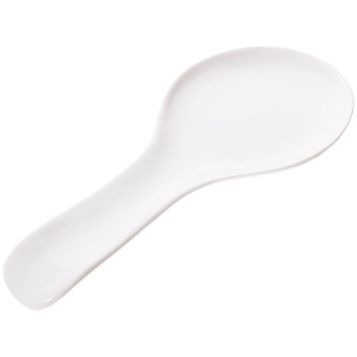 White Ceramic Spoon Cradle for Kitchen Table Decor