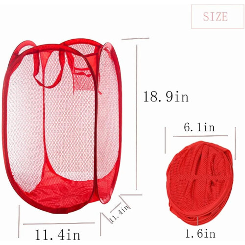 Collapsible Laundry Basket Foldable Mesh 4 Pack 2