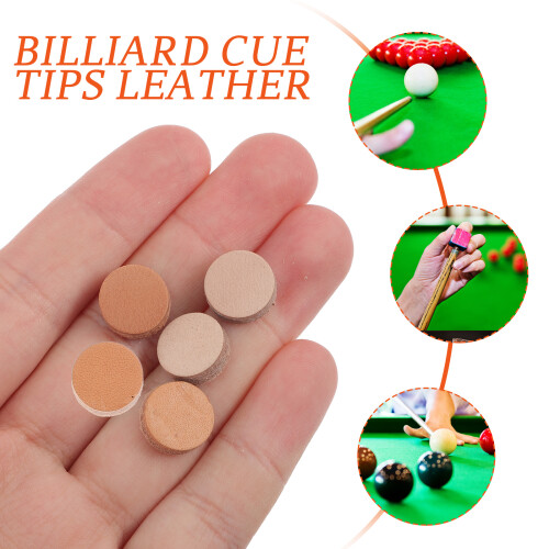 Pool Cue Repair Kit Brown Tips 1.2x1.2 cm 20 pcs 1
