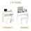 Makeup Desk with Drawer, Vanity Table Set 4