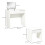 Makeup Desk with Drawer, Vanity Table Set 2