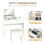 Makeup Desk with Drawer, Vanity Table Set 8