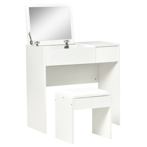Makeup Desk with Drawer, Vanity Table Set 2