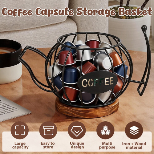 Coffee Pod Holder Wooden Base 12-Pack 2