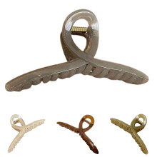 Claw Clip for Thin to Medium Hair Beige Semi-Transparent 1