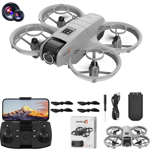 Kids Drone with Camera, LED Lights, Altitude Hold, Headless