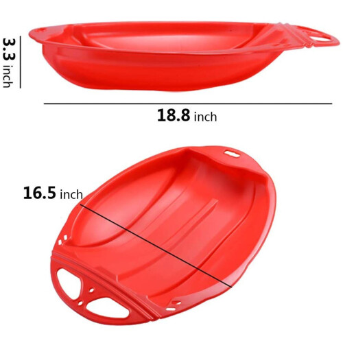 Snow Sled Board Portable Anti-Skid Sledge with Handles 2