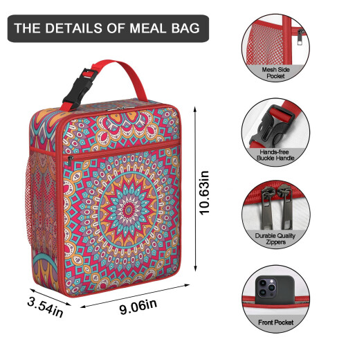 Mandala Psychedelic Thermal Lunch Box Soft Reusable Cooler 1