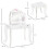 Kids Vanity Table and Chair Set ,Mirror and Stool 2