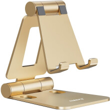 Dual Folding Phone Stand Gold Compatible with iPhone