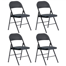 4pcs Elegant Foldable Iron & PVC Chairs for Convention & Exhibition
