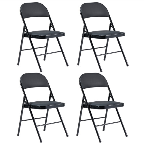 4pcs Elegant Foldable Iron & PVC Chairs for Convention & Exhibition