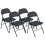4pcs Elegant Foldable Iron & PVC Chairs for Convention & Exhibition 4