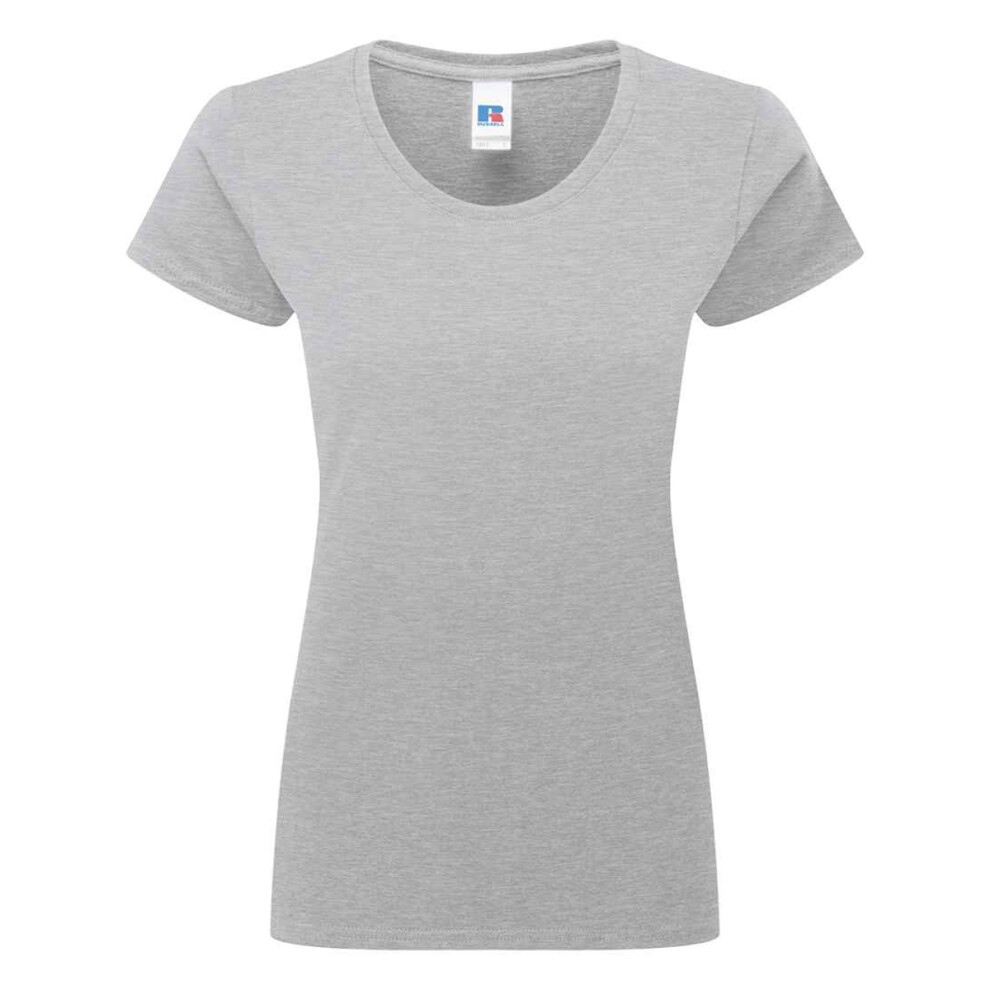 Russell (S, Light Oxford) Womens/Ladies Authentic Ringspun Cotton Classic T-Shirt