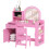 Kids Vanity Table and Chair Set,Pink 3