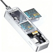 6 in-1 USB C Hub with -Compatible 4K@60Hz, Gigabit Ethernet, 100w PD Power Delivery for Silver
