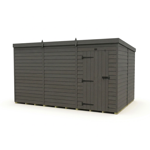 12x8 Pent Composite Shed Tanalised (Single Door, No Windows) 1