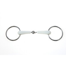 (4.5in, Ivory) Korsteel Flexi Loose Ring Snaffle Bit