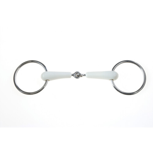 (4.5in, Ivory) Korsteel Flexi Loose Ring Snaffle Bit