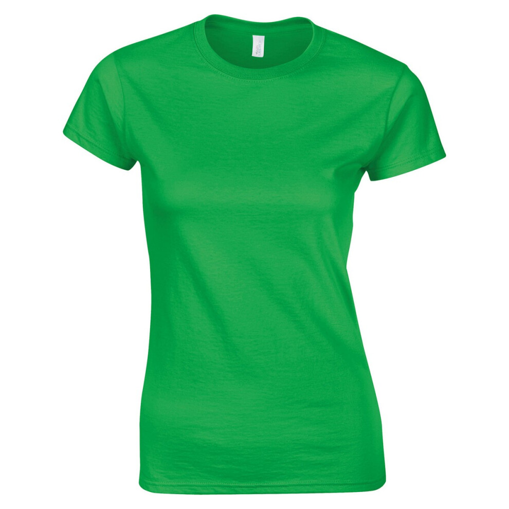 Gildan (Xl, Irish Green) Womens/Ladies Softstyle Plain Ringspun Cotton Fitted T-Shirt