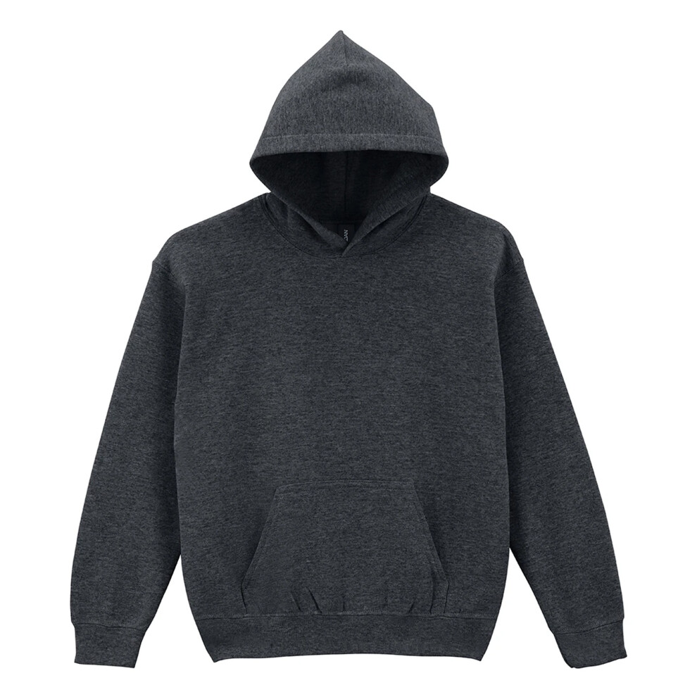 Gildan (7-8 Years, Fan Charcoal Heather) Childrens/Kids Heavy Blend Hoodie