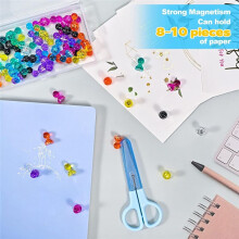 80PCS Strong Fridge Magnets, Colorful Push Pin Magnets White Board Magnets Refrigerator Magnet, Small Magnets (8 Colors)