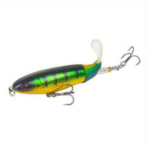 Topwater Pooper Lure Hard Body with Soft Rotating Tail 2 1
