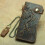 Leather ID Card Holder with Long Chain for Men 1