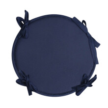 Round Chair Cushion 15 inch Navy Thickened Breathable with