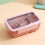 Leak-Proof Bento Box 850ml Microwave-Safe with Divider and 2
