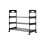 3-Tier Stackable Shoe Rack with Wheels Black Holds 6 Pairs 1
