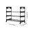 3-Tier Stackable Shoe Rack with Wheels Black Holds 6 Pairs 3