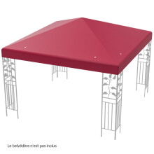 Replacement Gazebo Canopy 300x300 cm, Polyester, Wine
