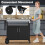 Grill Cart With Storage, Folding Stainless Top, Black 8