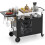 Grill Cart With Storage, Folding Stainless Top, Black 4