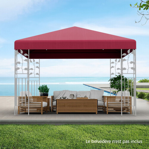 Replacement Gazebo Canopy 300x300 cm, Polyester, Wine 1