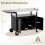 Grill Cart With Storage, Folding Stainless Top, Black 5