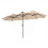 13 Ft Double-Sided Patio Umbrella, Solar LED Lights, Beige 1