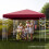 Replacement Gazebo Canopy 300x300 cm, Polyester, Wine 5