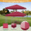 Replacement Gazebo Canopy 300x300 cm, Polyester, Wine 7